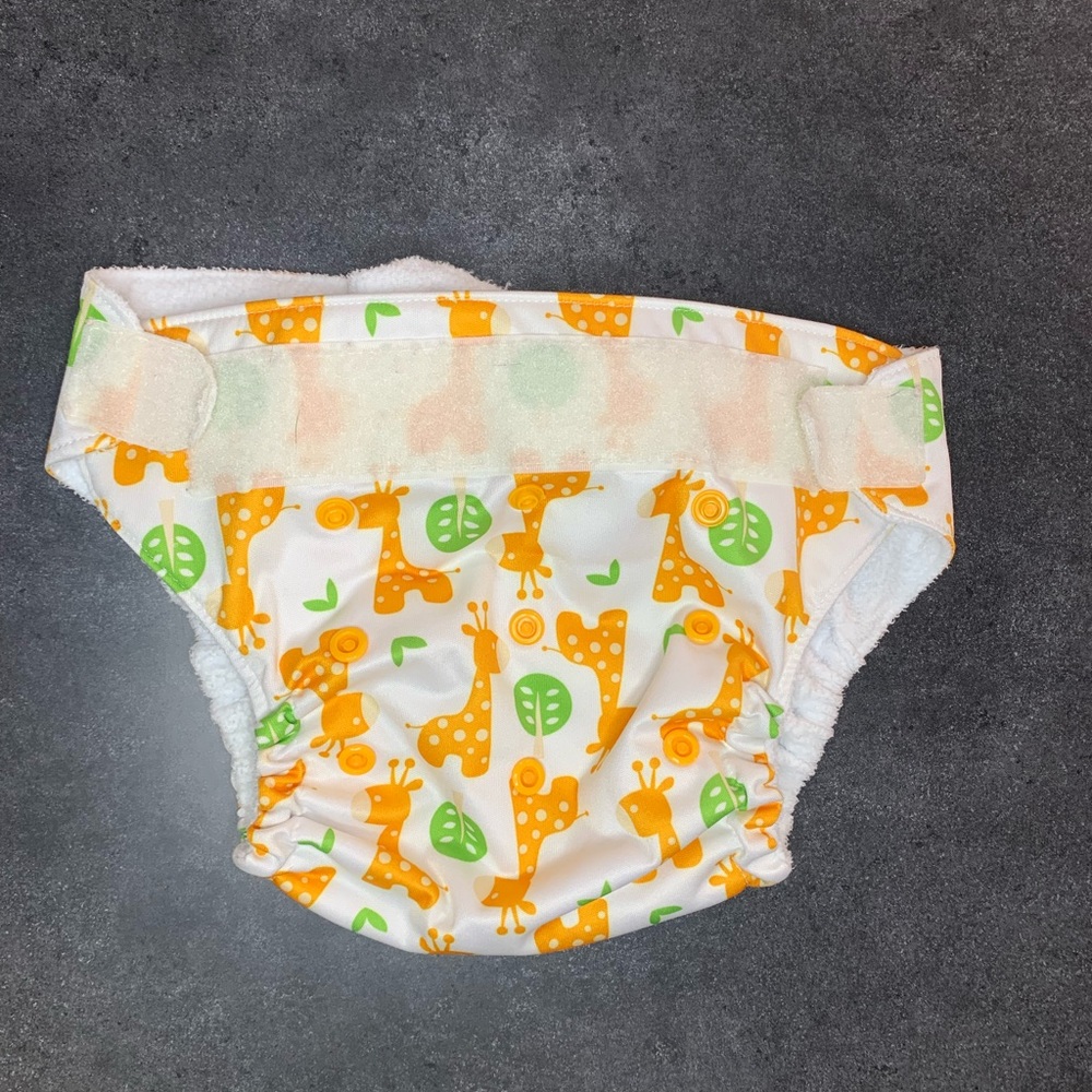 Blueberry Cloth Diaper Giraffe Pattern, Reusable Washable Diaper, Eco Friendly